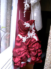 PURE BRIDAL BY ROMANTICA DRESS PROM BRIDESMAID WINE RED 14