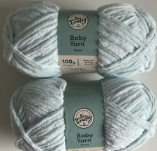 Aqua blue 2 x 100g balls baby yarn So Crafty - 200g chenille wool polyester knit