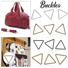 Triangle Shape Metal Ring Buckle Strap Adjuster 20mm - 45mm Silver Bronze Gold