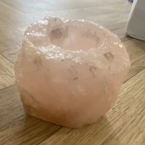 Rose quartz tea light holder - light,