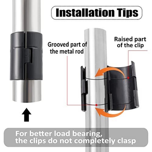 Abs wire shelf clips pairs - clips, 4