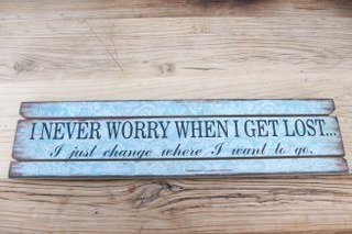 Large wooden plaque never - large,
