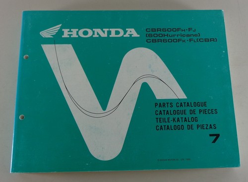 Parts catalog honda cbr 600 - parts,