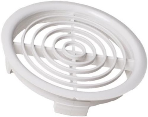 White plastic 70mm round - 70mm,