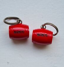 X2 Watneys Red Barrel Keyrings Vintage 1960s 