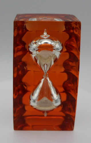 Vintage amber orange lucite - amber,
