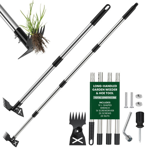 Weed puller hoe - weed, extendable