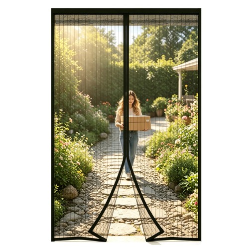Magnetic fly screen door - fly,