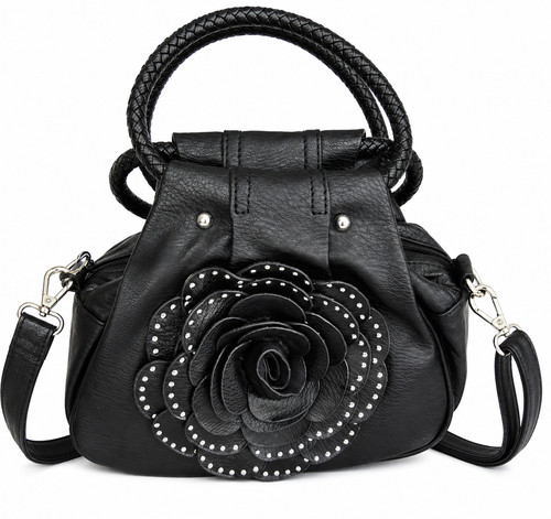 Women black floral faux - women's,