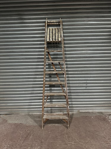 Vintage wooden step ladder - wooden,