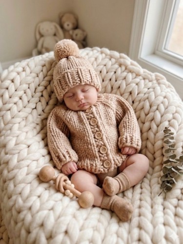 Hand knitted baby set choose