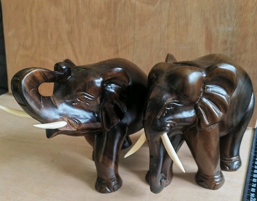 Large wooden elephant - large,
