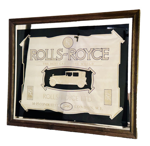 Framed vintage rolls - rolls, royce