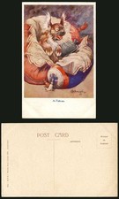 BONZO DOG GE Studdy Old Postcard A-Tish-oo. Puppy Sneezing Hot Water Bottle 1001