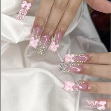 24Pcs Long Square Press on