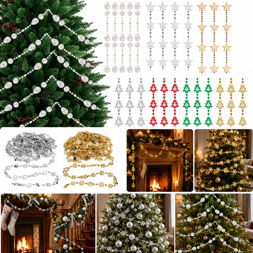 Christmas bead garland tree - christmas,