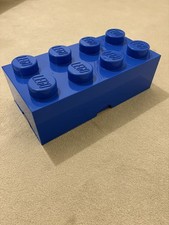 Genuine Large Lego 4×2 Brick 8 Stud Blue  Storage Box Container Stackable