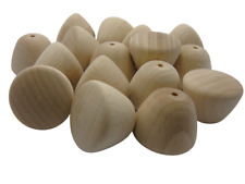 30mm BEECH WOODEN KNOBS FURNITURE DRAWER  HANDLES UNFINISHED DRILLED