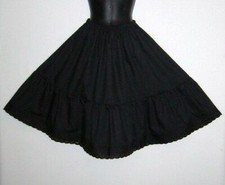100% Vintage style Black Cotton Petticoat select the waist and length required