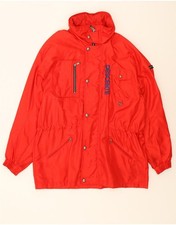 DESCENTE Mens Graphic Windbreaker Jacket IT 54 2XL Red Nylon BU01