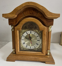 Tempus Fugit Oak Mantel Clock