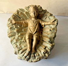 Vintage Ero Meconi Chalkware Baby Jesus Manger Sculpture Statue 1926