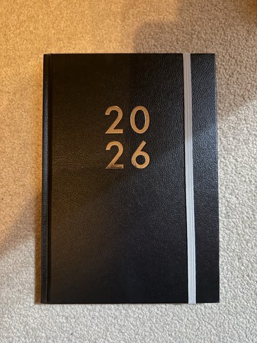 Black diary 2026 - diary, a5