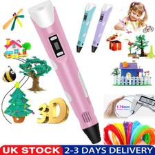 for Birthday Kids 3D Drawing Printing Pen with LCD Screen PLA ABS Filament Toys