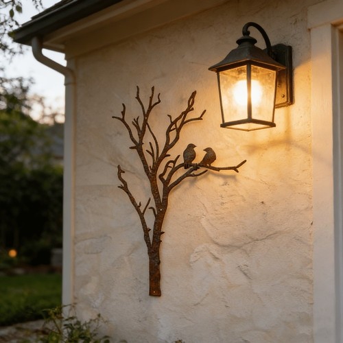 Vintage rust bare tree - rust,