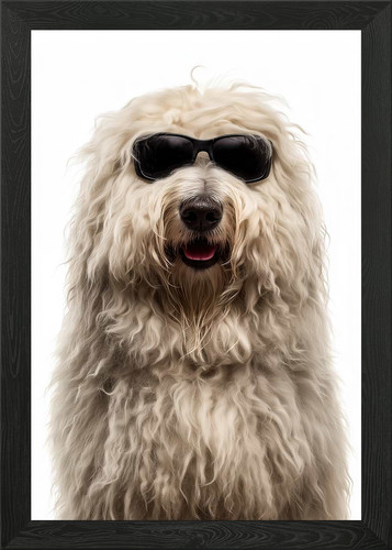 Cool komondor dog - komondor, wearing