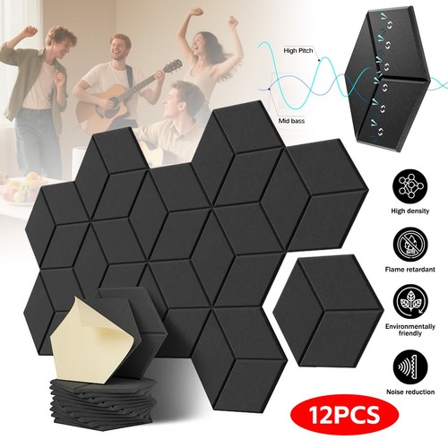12pcs hexagon acoustic wall - hexagon,