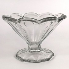Colonial Glass Trifle Dish Bowl Compote Fruit Candy Vintage Pressed Art Deco