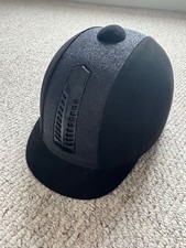 Rhinegold Black Glitter riding helmet  Size 6 1/4  VGC