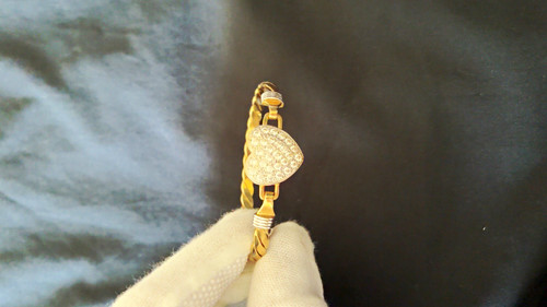 9ct kids twisted gold bangle - 9ct,