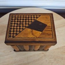 Antique Tunbridge Ware Style Chinese Puzzle Box