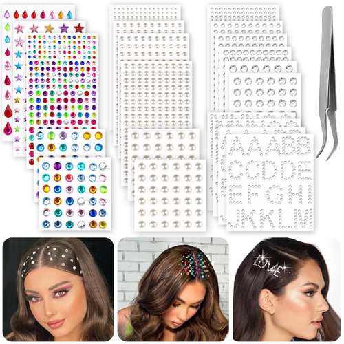 Hair rhinestones set - hair,