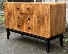 SUPERB WALNUT ART DECO SIDEBOARD AMAZING VENEERS SELDOM SEEN WE DELIVER