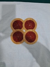 Red & GOLD BEADED COASTERS Set