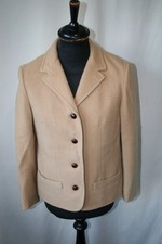 Vtg Jaeger made GT Britain beige wool camel hair jacket sz 14 Glamorous revival