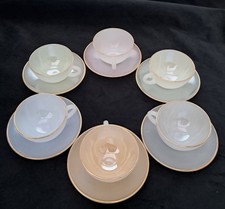 Set of 6 French Arcopal Lustre