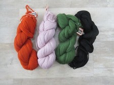 4 vintage skeins Poppleton Invincible DK knitting 100% wool Approx 400g total