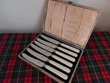 Antique spreaders for butter jam etc set of 6 boxed