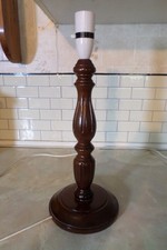 Vintage Wooden Oak Table Lamp