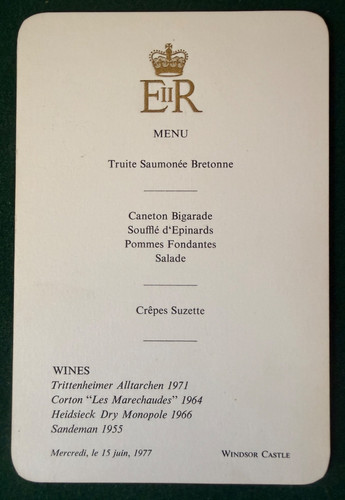 Antique royal menu french - menu,
