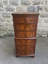 Antique Slim Mahogany Chest On Chest Tallboy
