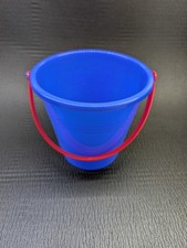 Blue Plastic Bucket | Red