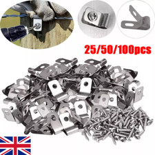 20-100x Wire Mesh Clip Galvanised Steel Screw Fixing Hole Welded Wire Mesh Panel