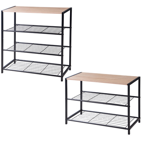 Metal shoe rack - rack, top