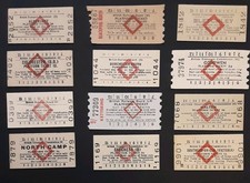 12  Red Diamond Platform Tickets - British Railways Board / Transport Commission