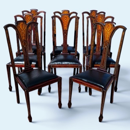 Art noveau marquetry inlaid - art,